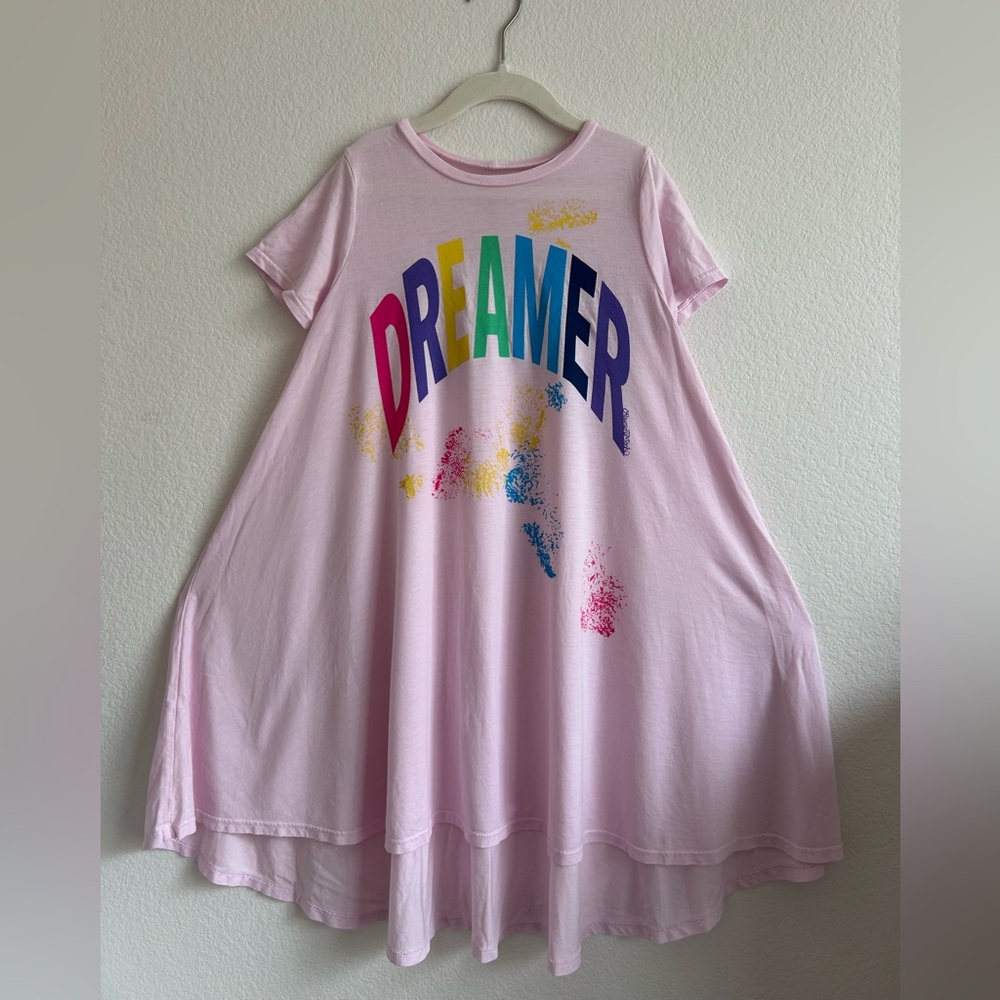 Lauren Moshi Kids Dreamer Dress - Light Pink with Multicolor Print